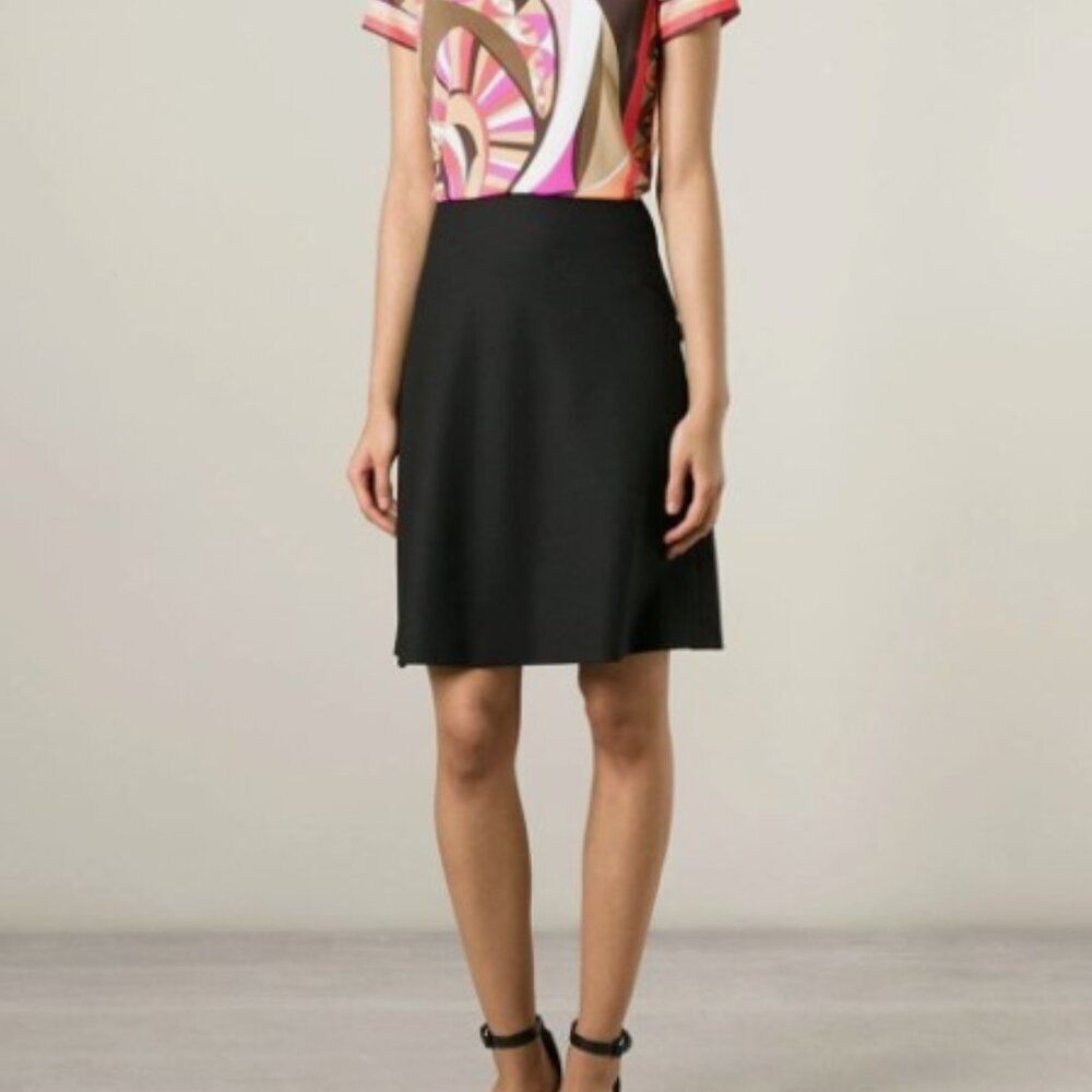 Emilio Pucci Silk Blend Square Neck Geometric Printed Top in Size 10 - Picture 11 of 11